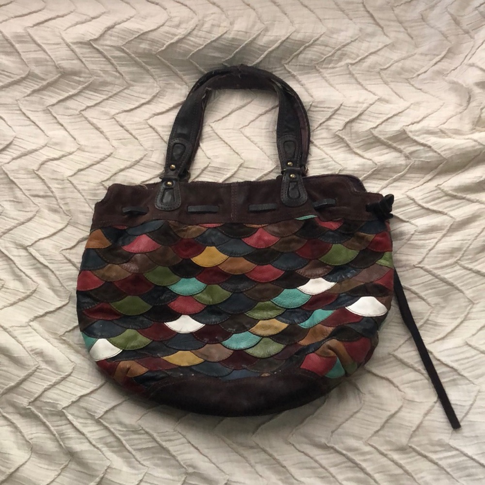 Lucky Brand Multicolored Patch Hobo Bag